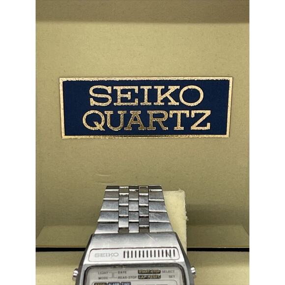 VTG 1978 Seiko A159-5009 LCD DIGITAL Chronograph Watch with Box Rare - Picture 3 of 12